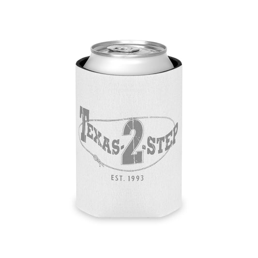 T2S drink koozie (T2S logo front-gray, T2S logo back-gray)